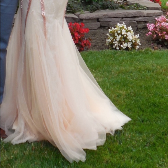 NWT Fancy dress prom dress wedding guest dress size 14 elegant dress sparkles - Picture 15 of 16